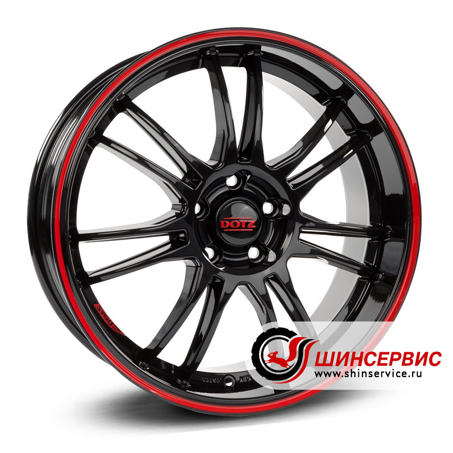 Dotz R19  8J PCD 5x112 ЕТ 45 ЦО 70.1 Shift pinstripe red
